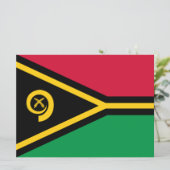 Flagge von Vanuatu Karte (Stehend Vorderseite)