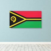 Flagge von Vanuatu Leinwanddruck (Insitu (Holzboden))