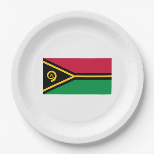 Flagge von Vanuatu Pappteller (Vorderseite)