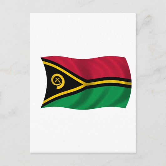 Flagge von Vanuatu Postkarte (Vorderseite)
