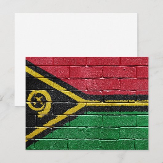 Flagge von Vanuatu Postkarte (Vorne/Hinten)