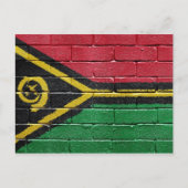 Flagge von Vanuatu Postkarte (Vorderseite)