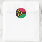 Flagge von Vanuatu Runder Aufkleber (Tasche)