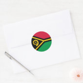 Flagge von Vanuatu Runder Aufkleber (Umschlag)