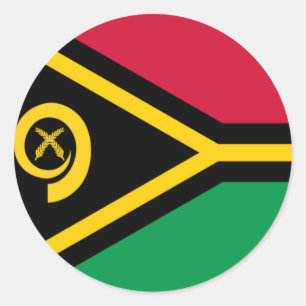 Flagge von Vanuatu Runder Aufkleber