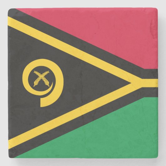 Flagge von Vanuatu Steinuntersetzer (Vorderseite)