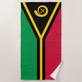 Flagge von Vanuatu Strandtuch (Vorderseite)
