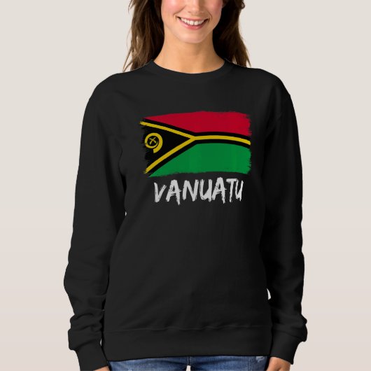 Flagge von Vanuatu Sweatshirt (Vorderseite)