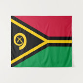 Flagge von Vanuatu Wandteppich (Vorderseite (Horizontal))