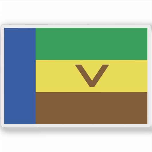 Flagge von Venda (1973-1994), Afrika Aufkleber (Vorderseite)
