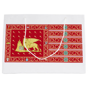 Flagge von Venedig, Italien (Venezia, Venetien, It Große Geschenktüte