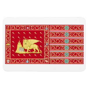 Flagge von Venedig, Italien (Venezia, Venetien, It Magnet