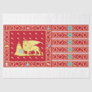 Flagge von Venedig, Italien (Venezia, Venetien, It Seidenpapier