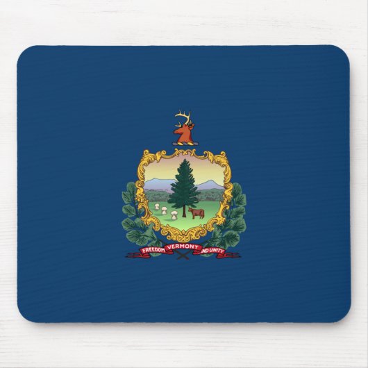 Flagge von Vermont (US-Staat) Mousepad (Vorne)