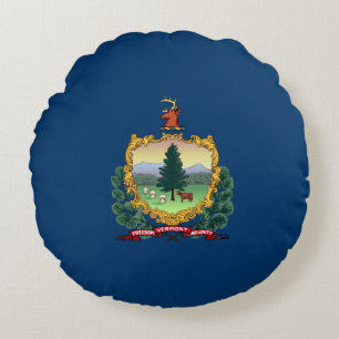 Flagge von Vermont (US-Staat) Rundes Kissen