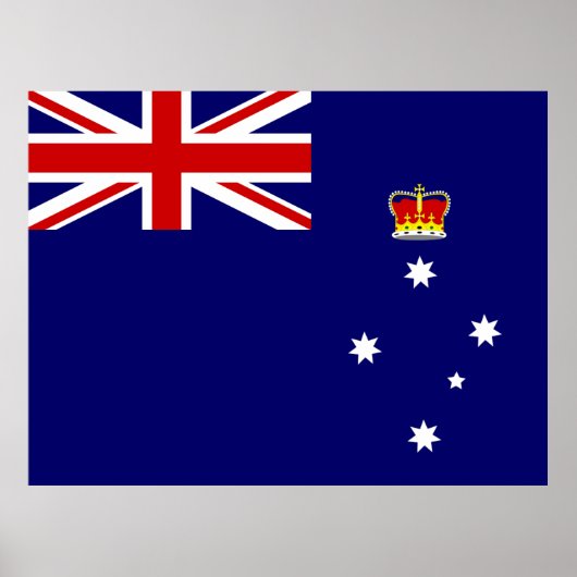 Flagge von Victoria, Australien Poster (Vorne)