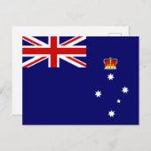 Flagge von Victoria, Australien Postkarte (Vorne/Hinten)