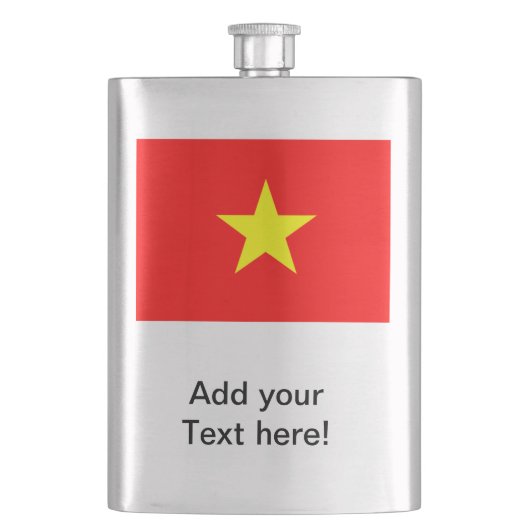 Flagge von Vietnam Flachmann (Vorderseite)