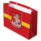 Flagge von Vilnius, Litauen Große Geschenktasche Geschenktüte (Rückseite Schrägansicht)