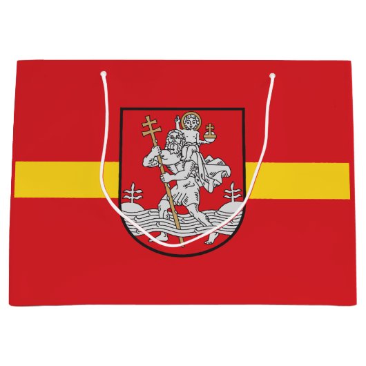 Flagge von Vilnius, Litauen Große Geschenktasche Große Geschenktüte (Vorderseite)