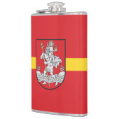 Flagge von Vilnius, Litauen Hip Flask Flachmann (Links)