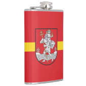 Flagge von Vilnius, Litauen Hip Flask Flachmann (Rechts)