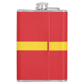 Flagge von Vilnius, Litauen Hip Flask Flachmann (Rückseite)
