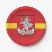 Flagge von Vilnius, Litauen Papier Teller (Vorderseite)
