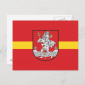 Flagge von Vilnius, Litauen Postkarte (Vorne/Hinten)