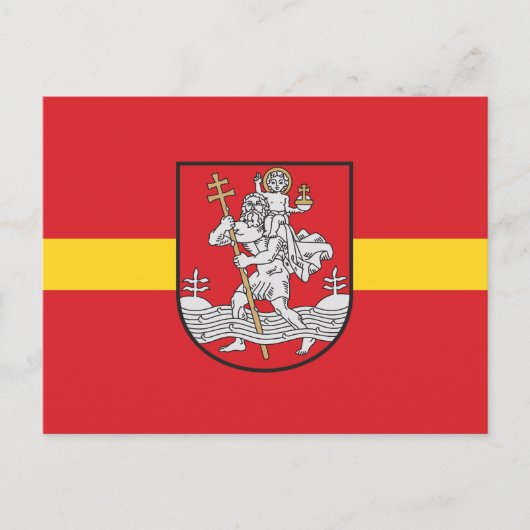 Flagge von Vilnius, Litauen Postkarte (Vorderseite)
