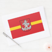 Flagge von Vilnius, Litauen Rechteckheber Rechteckiger Aufkleber (Umschlag)