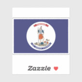 Flagge von Virginia (1861-1865) Aufkleber (Blatt)