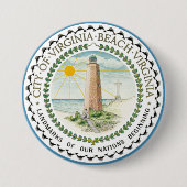 Flagge von Virginia Beach, Virginia Button (Vorderseite)