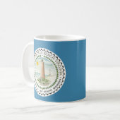 Flagge von Virginia Beach, Virginia Kaffeetasse (Vorderseite Links)