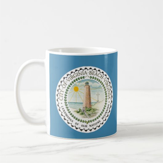 Flagge von Virginia Beach, Virginia Kaffeetasse (Links)