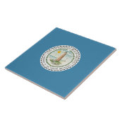 Flagge von Virginia Beach (Virginia, USA) Fliese (Seite)