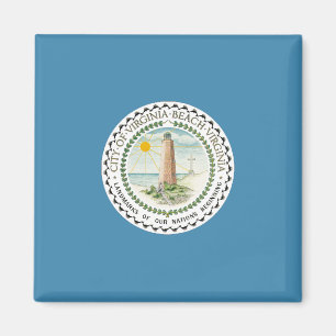 Flagge von Virginia Beach (Virginia, USA) Magnet