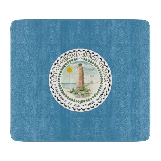 Flagge von Virginia Beach (Virginia, USA) Schneidebrett (Vorderseite)