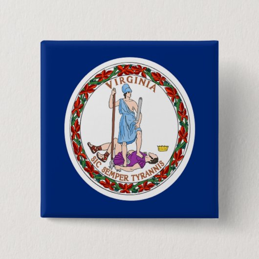 Flagge von Virginia Button (Vorderseite)