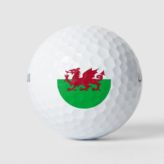 Flagge von Wales (Cymru) Golfball (Vorderseite)