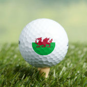 Flagge von Wales (Cymru) Golfball (Insitu T-Shirt)