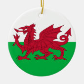 Flagge von Wales (Cymru) Keramik Ornament (Vorne)