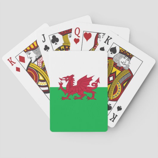 Flagge von Wales (Cymru) Spielkarten (Rückseite)