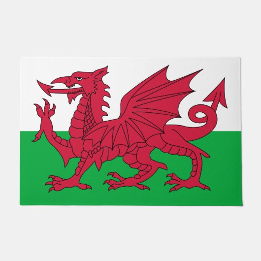 Flagge von Wales Fußmatte (Vorderseite)