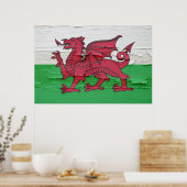 Flagge von Wales, geerbt Poster (Küche)
