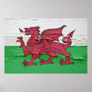 Flagge von Wales, geerbt Poster