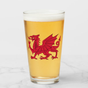 Flagge von Wales Glas