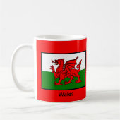Flagge von Wales Kaffeetasse (Links)