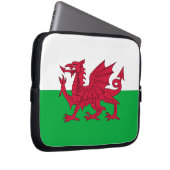 Flagge von Wales Laptopschutzhülle (Vorne Rechts)