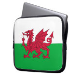 Flagge von Wales Laptopschutzhülle (Vorderseite Links)